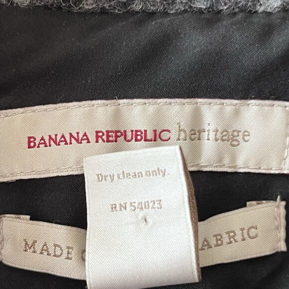 Banana Republic Heritage Womens Size 6 Black Gray Wool Blend Jacket Long Sleeve - Picture 4 of 11